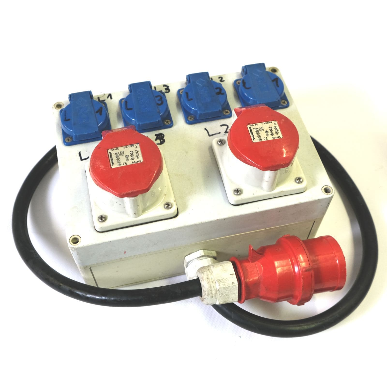 16-Amp-Verteiler (4x Schuko, 2x CEE16A) – Bild 1