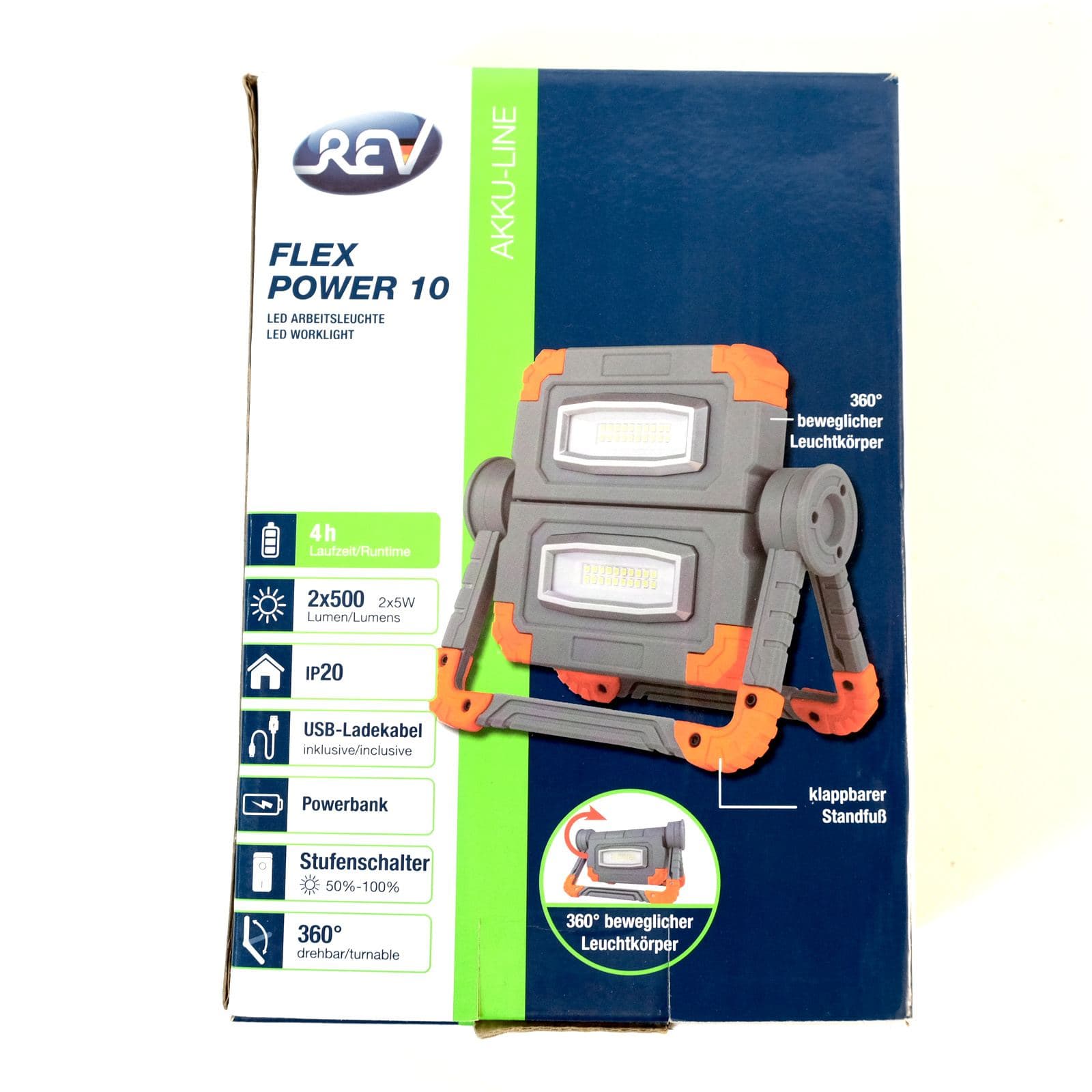 LED-Arbeitsleuchte mit Akku, 2x5 W – Bild 4