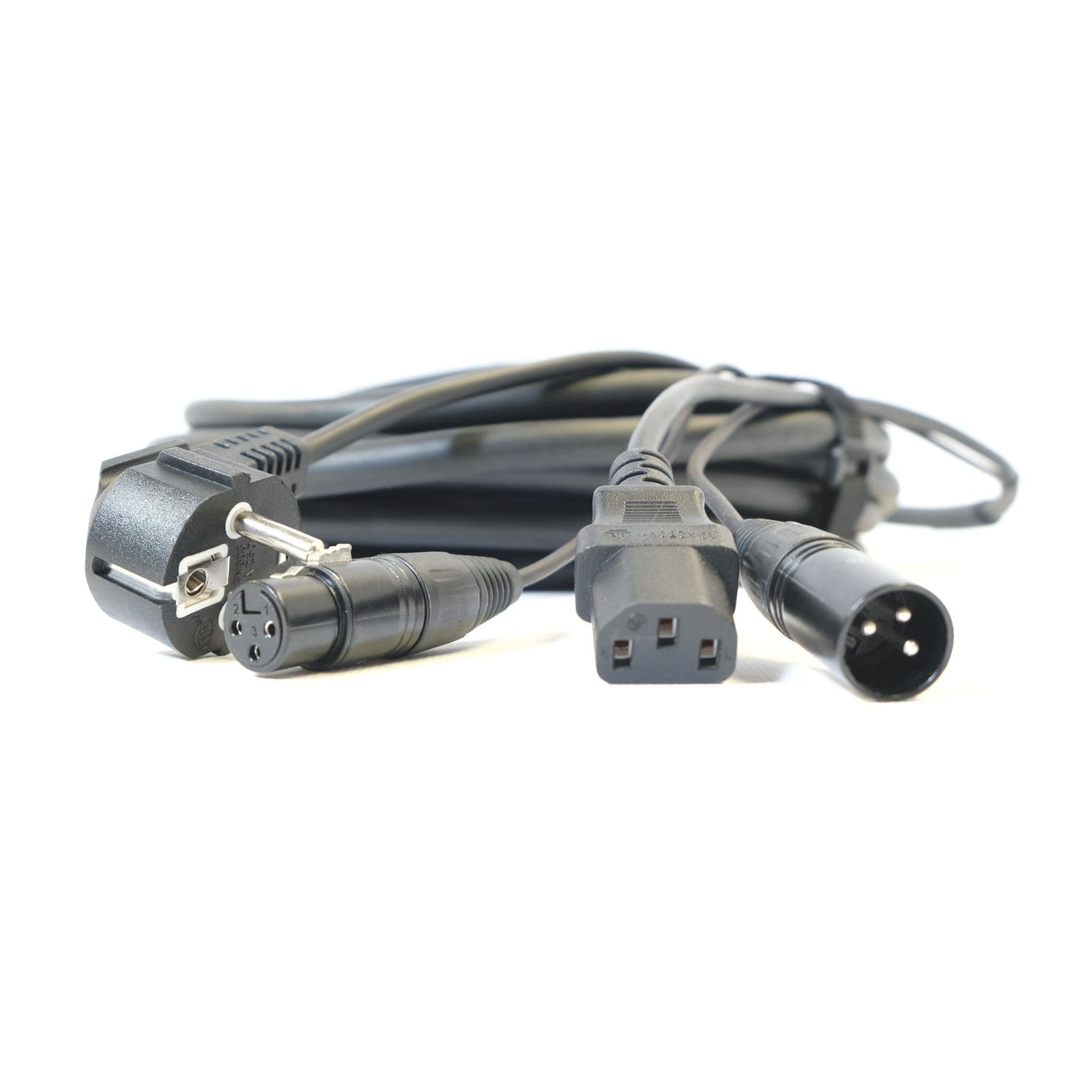 Hybridkabel Power Audio 10m (XLR+Schuko auf XLR/Kaltgerät) – Bild 2