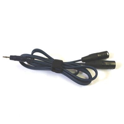 Y-Adapterkabel (Miniklinke stereo – 2x XLR male)